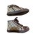 Gucci Sneakers Brown Leather Cloth  ref.101665