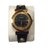 Versace Vanity orologio da donna nero D'oro Pelle Oro rosa  ref.101681