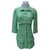 Nina Ricci Coats, Outerwear Green Silk Wool Viscose Polyamide Acrylic  ref.101692