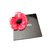 Superb brooch Chanel camellia Black Red Plastic  ref.101796