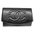 Monedero Chanel Negro Cuero  ref.101805