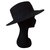 Tara Jarmon Hat / Panama / Borsalino Black Wool  ref.101825