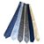 Autre Marque 6 neue seidenkrawatten (5 gewebt und 1 gedruckt) Blau Beige Grau  ref.101847