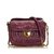 Prada Mini Gathered Leather Chain Crossbody Bag Purple  ref.101899