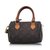 Louis Vuitton Monogram Mini Speedy Brown Leather Cloth  ref.101953