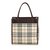 Burberry Plaid Coated Canvas Handbag Brown Multiple colors Beige Leather Cloth Cloth  ref.101961