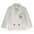 Chanel jaqueta de estilo tweed logotipo CC Branco Creme Algodão  ref.102028