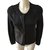 Maje Knitwear Black Grey Leather Wool Viscose  ref.102048