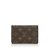 Louis Vuitton Porte monogramme 2 Cartes verticales Toile Marron  ref.102109