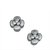 Chanel Metallische Kamelien-Ohrringe Silber Weiß  ref.102159