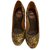 D&G Heels Golden Leather  ref.102181