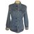 BURBERRY Mao collar jeans jacket Light blue Denim  ref.102190