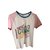 Chanel Tops Pink White Cotton  ref.102229