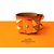 Pulsera de collar de perro de Hermès Naranja Cuero  ref.102246