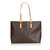 Louis Vuitton Monogram Luco Tote Brown Leather Cloth  ref.102279