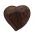 broche de coração de madeira exótica Yves Saint Laurent Marrom  ref.102340