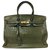 Hermès Birkin-Tasche 35 Kroko-Leder in Vert Veronese Grün Exotisches Leder  ref.102567