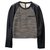3.1 Phillip Lim Tweed jumper with lambskin sleeves Black Leather Silk Wool  ref.102693
