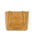 Chanel bag Medalhão vintage em pele de cordeiro acolchoada dourada Dourado Couro  ref.102767