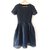 Maje Dresses Black Blue Polyester Viscose Elastane  ref.102806