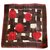 Moschino Cheap And Chic heart 87 cm Red Taupe Cream Silk  ref.102848