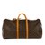 Louis Vuitton Keepall Travel Bag 60 em lona de monograma e couro natural, bom estado! Marrom  ref.102884