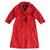 Burberry Manteaux, Vêtements d'extérieur Coton Polyester Rouge  ref.102956