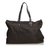 Fendi Zucchino Jacquard Travel Bag Brown Black Dark brown Leather Cloth  ref.103067