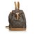 Louis Vuitton Monogram Mini Montsouris Brown Leather Cloth  ref.103069