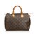 Louis Vuitton Monogram Speedy 30 Brown Leather Cloth  ref.103318