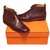 Hermès Ankle Boots Dark brown Leather  ref.103466