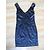 Patrizia Pepe Kleid aus blauem Satin Marineblau - Ansicht 2