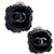 Rare Chanel Earring Black Silvery Dark grey Metal Resin  ref.104234