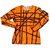 T-shirt Hermès Bolduc Arancione Cotone  ref.104380