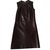 Hermès Hermes vestido en piel de cordero Chocolate Cuero  ref.104471