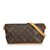 Louis Vuitton Monogram Trotteur Brown Leather Cloth  ref.104574