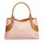 Gucci GG Jacquard-Handtasche Braun Pink Leder Tuch  ref.104594