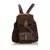 Gucci Bamboo Suede Drawstring Backpack Brown Dark brown Leather  ref.104820
