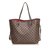 Louis Vuitton Damier Ebene Neverfull MM Brown Leather Cloth  ref.104835