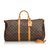 Louis Vuitton Monogram Keepall Bandouliere 50 Brown Leather Cloth  ref.104860