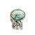 Yves Saint Laurent ARTY GREEN PINK US5 fr49.5 Silvery Metal  ref.105242