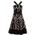 Summer dress Karen Millen Black White Beige Cotton  ref.105274