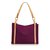 Hermès Cabalicol Canvas Tote Bag Brown Purple Leather Cloth  ref.99615