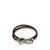 Hermès Leder Infinity Armband Braun Silber Metall  ref.99657