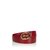 Gucci Double G Leather Belt Silvery Red Metal  ref.99677