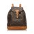 Louis Vuitton Monogram Montsouris MM Brown Leather Cloth  ref.99739