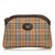 Burberry Haymarket Check Jacquard Pouch Brown Multiple colors Light brown Leather Cloth  ref.99767