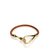 Hermès Jumbo Hook Bracelet Marrone D'oro Pelle Metallo  ref.99786