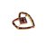 Yves Saint Laurent Cuore Spilla Rosso D'oro Porpora Metallo  ref.105340