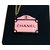 Collar Chanel Negro Rosa Dorado Metal Resina  ref.105622